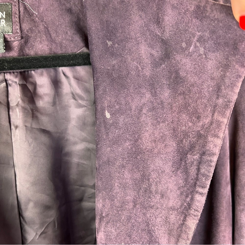 Eileen Fisher 100% Goat Suede Jacket Open Front Blazer - Picture 7 of 7